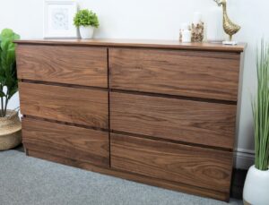 Modern 6-Drawer Dresser made from Solid 100% North-American Hardwood